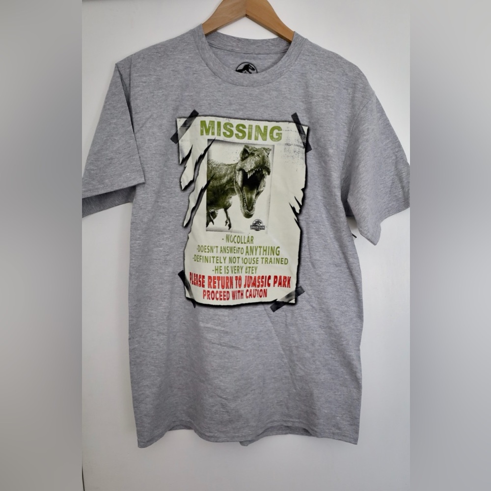 Universal Studios Jurassic Park Missing T-Rex T-Shirt Brand New (M)